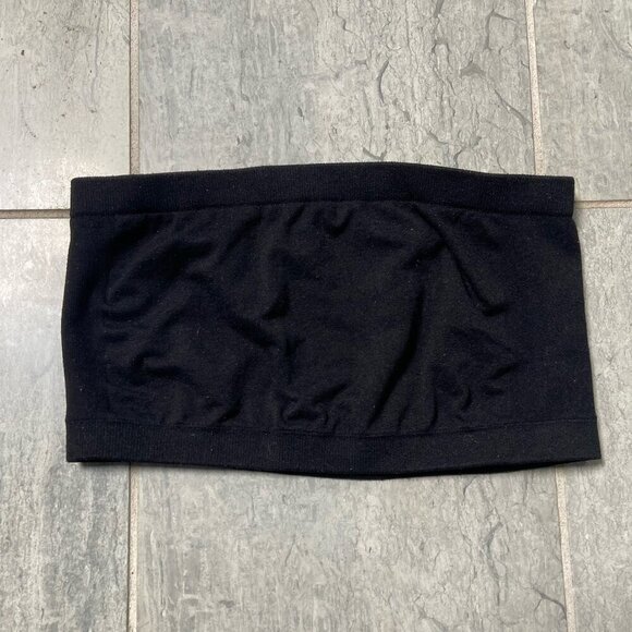 Malibu Sugar Seamless Strapless Bandeau Tube Top – Black, One Size (Fits XS–S) - Picture 3 of 5